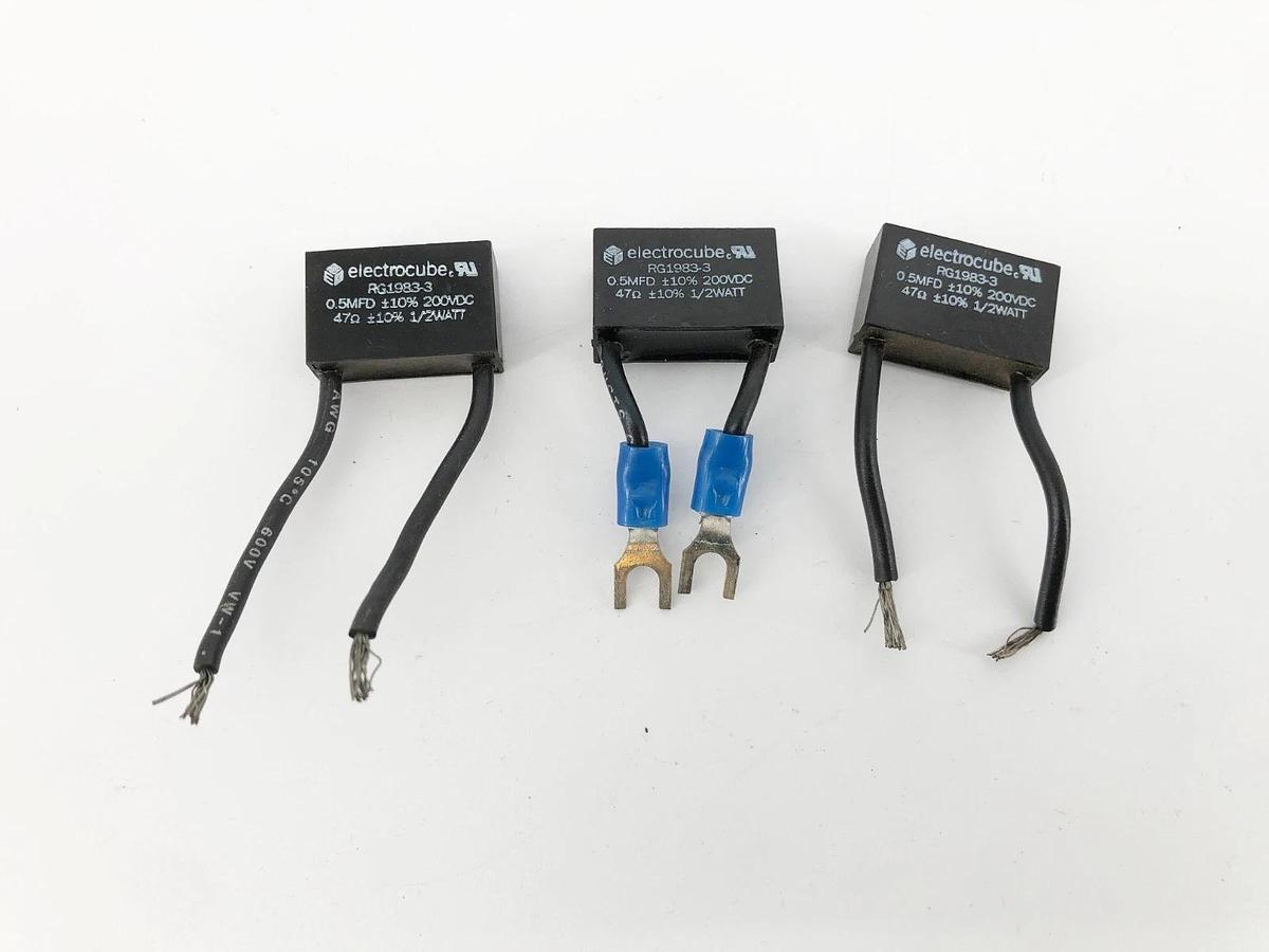 Used Lot of 3 Electrocube RG1983-3 Capacitors ±10% 200VDC 1/2W