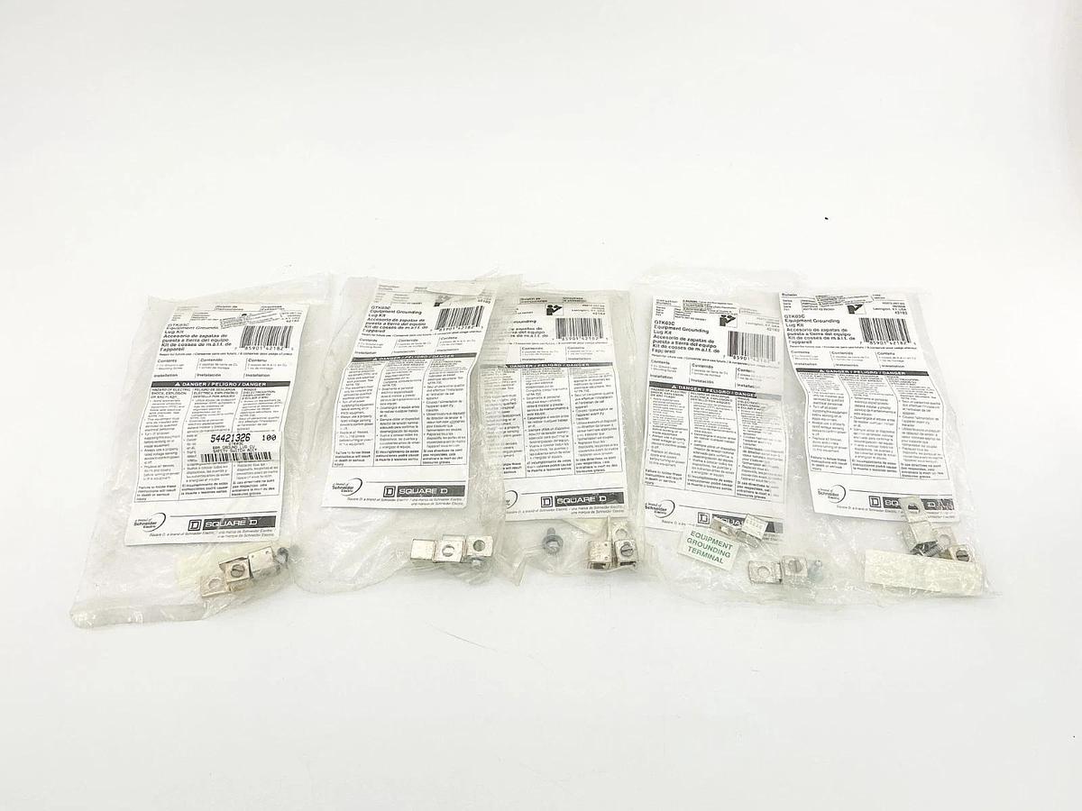 New Lot of 5 Square D GTK03C Grounding Lug Kit