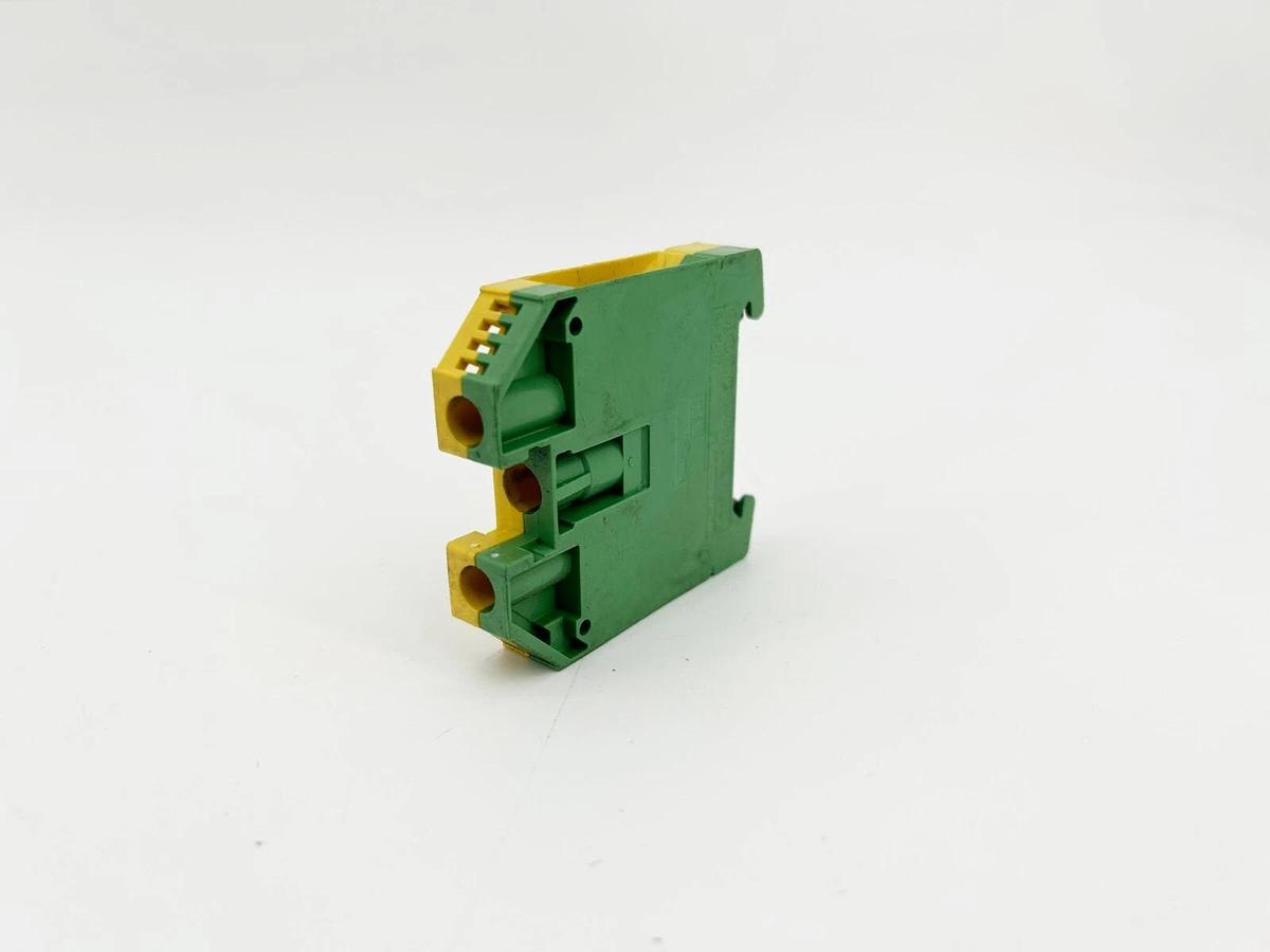 Used Lot of 6 Weidmuller WPE 16 Terminal Blocks Green/Yellow