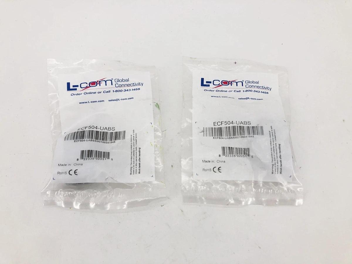 Lot of 2 New L-Com ECF504-UABS Adapters USB-A To USB-B