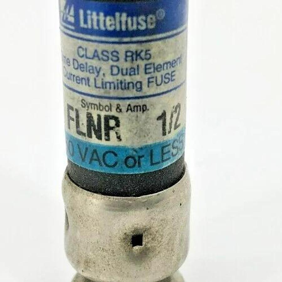 Lot of 6 New Littelfuse FLNR 1/2A Time Delay Fuses 250VAC 1/2A