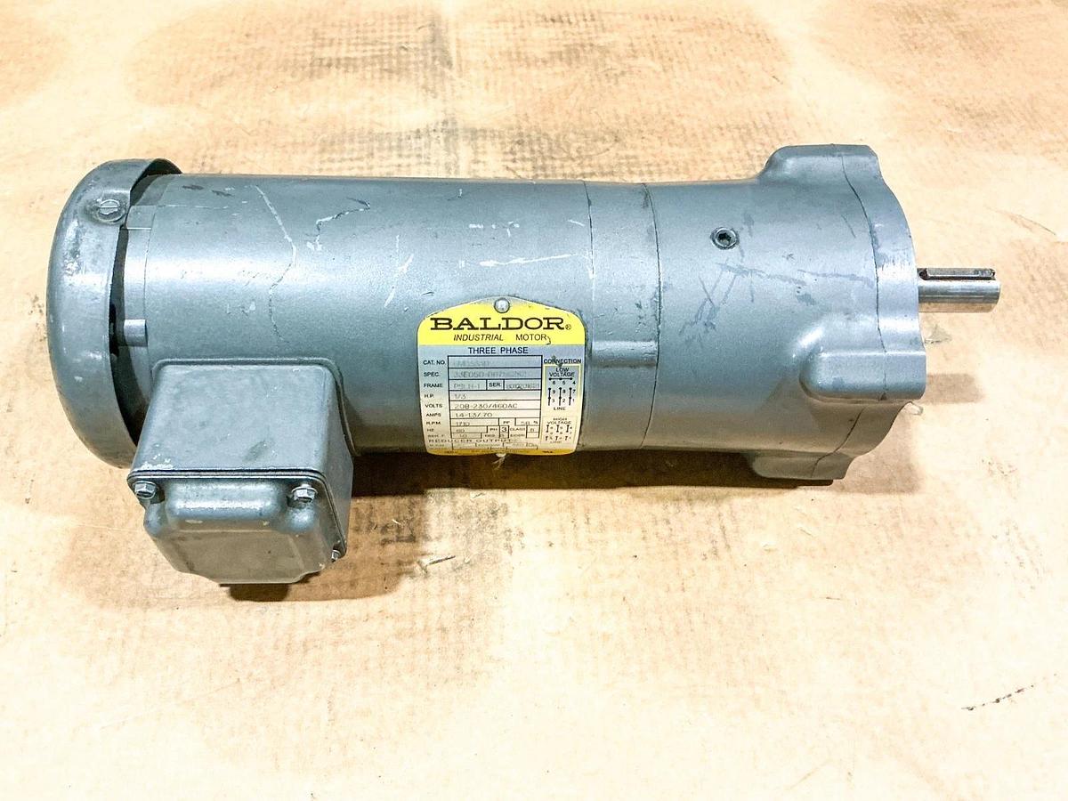 Used Baldor GMP3330 Gear Motor 1/3HP 3PH 460V 57 RPM 30:1 33E050-0675G2K2