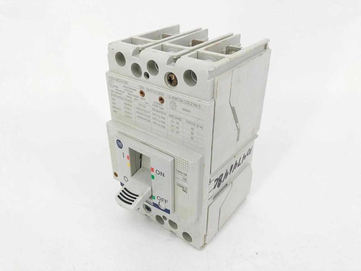 Used Allen Bradley 140G-G6C3-C80 Circuit Breaker 80A 3P 480V