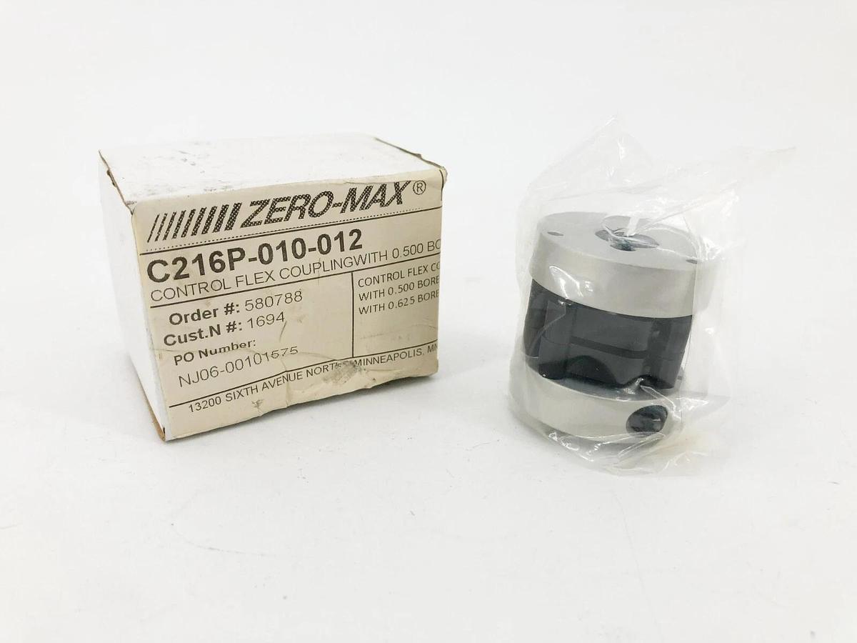 New Zero-Max C216P-010-012 Control Flex Coupling 1/2" Bore