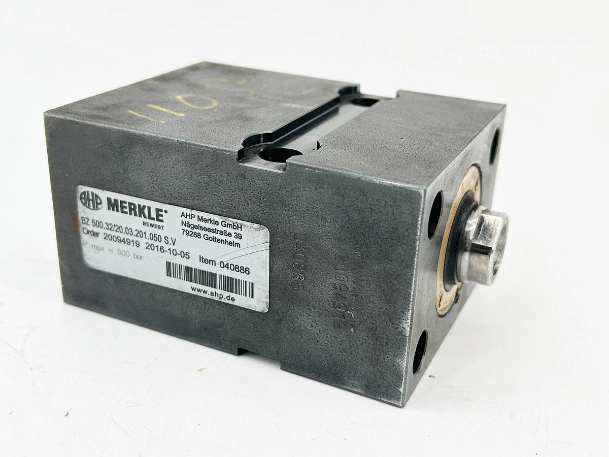 New Merkle BZ500.32/20.03.201.050S.V Hydraulic Cube Cylinder 500Bar 040886