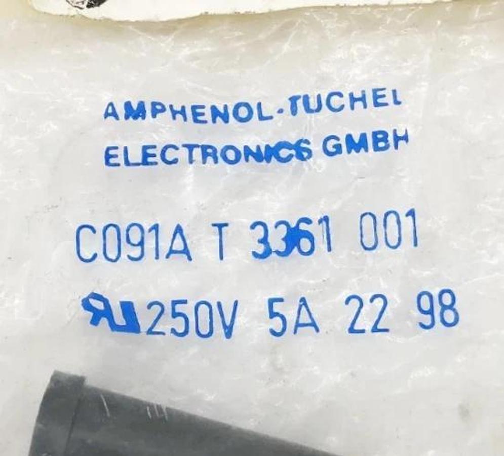 Lot of 2 New Amphenol C091A-T-3361-001 Female DIN 5-Pin Cable Connectors 250V 5A