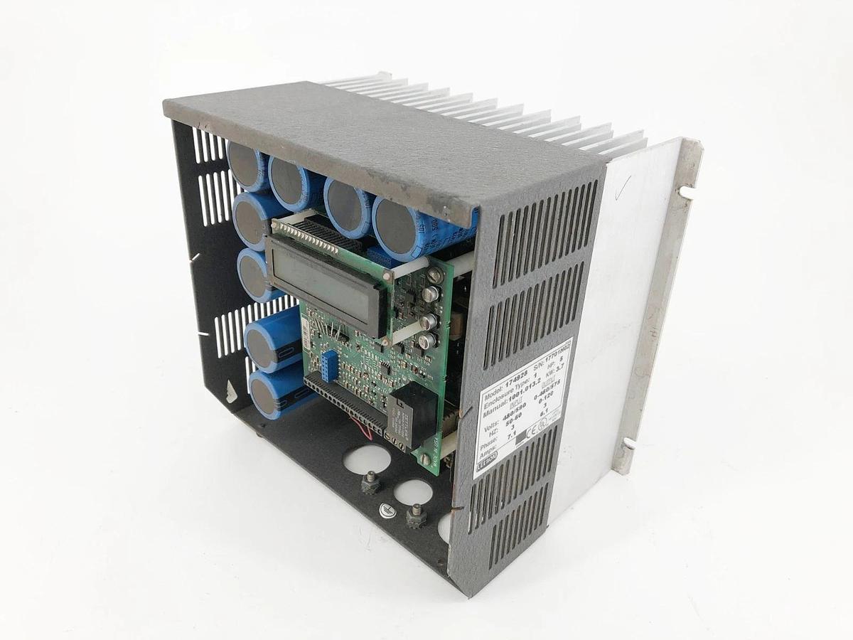 Used Leeson 174928 Adjustable Speed AC Motor Control 5HP 480/590V Input (Parts Only)
