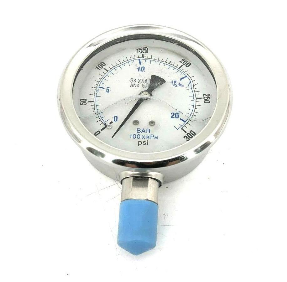 New PIC Gauges 30ZV86 Stainless Steel Pressure Gauge 300psi 301L-402H