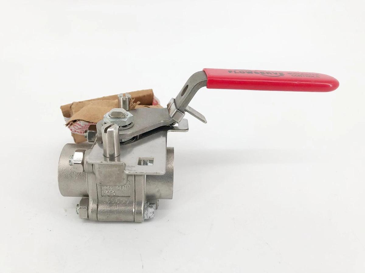New Flowserve 3/8-596666TTSW-V77-R21 Stainless Steel Ball Valve 1000psi - No Box