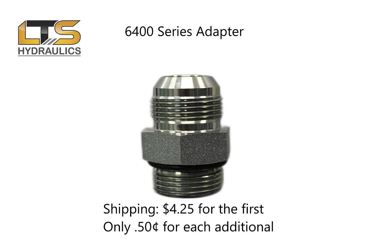 Lot of 4 New Y-FL-6400-12-08-O Adapters, Male Flareless to Male ORing Straight