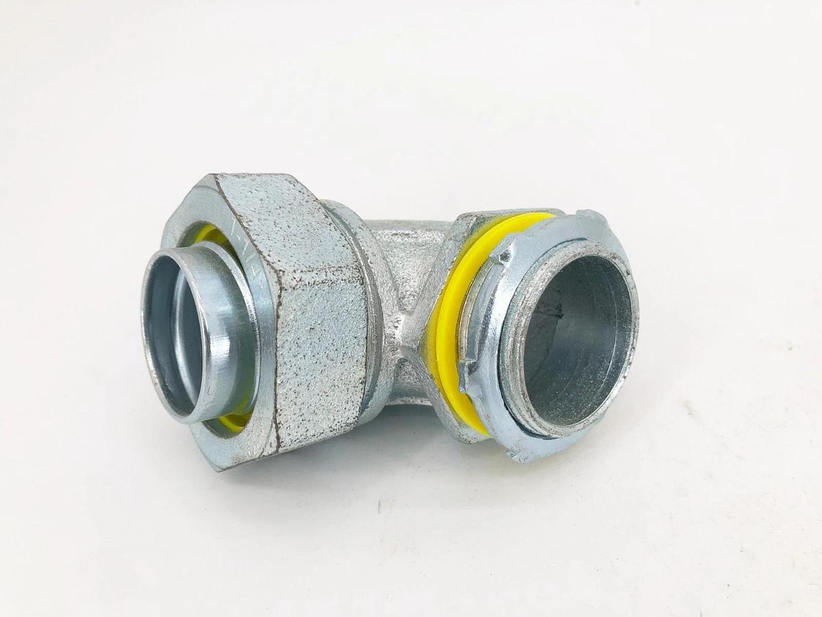 Lot of 2 New Hubbell Raco 3425 Liquidtight Uninsulated Connector 1-1/4" 90°