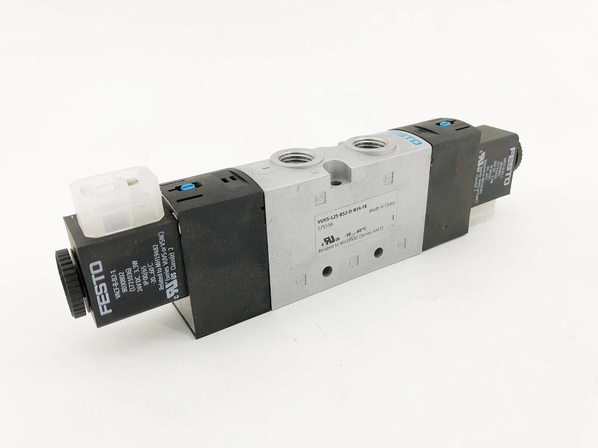 New Festo VUVS-L25-B52-D-N14-F8-1B2 Solenoid Valve 24VDC 3.3W 575556 - No Box