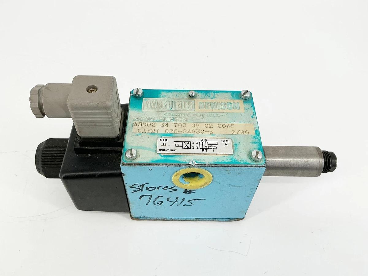 Used Denison A3D02 34 703 09 02 00A5 01327 026-24630-5 Valve 036-71657