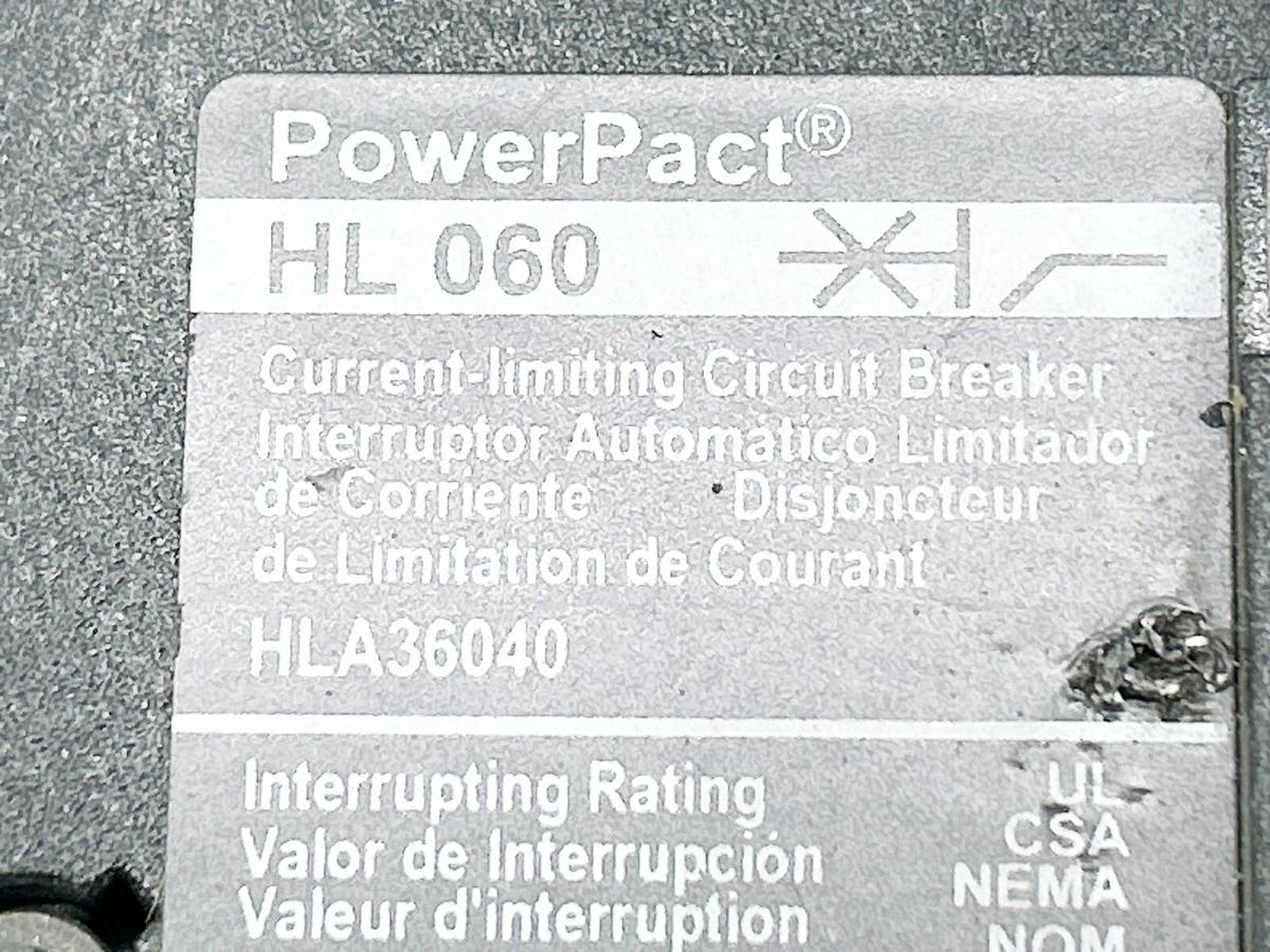 New Square D HLA36040 Circuit Breaker 40A 3P 600V 3 Phase