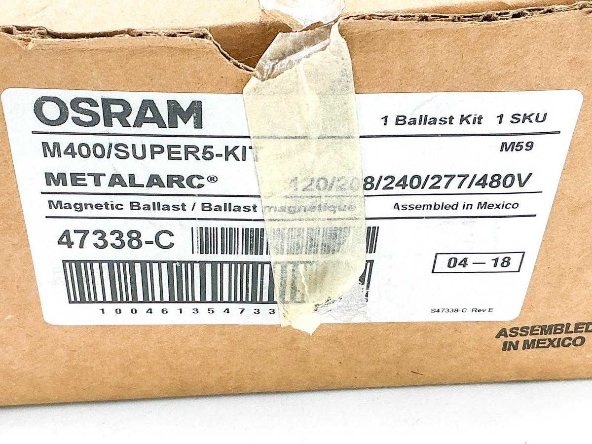New Osram 47338-C Magnetic Ballast Transformer 120/480V M400/SUPER5-KIT