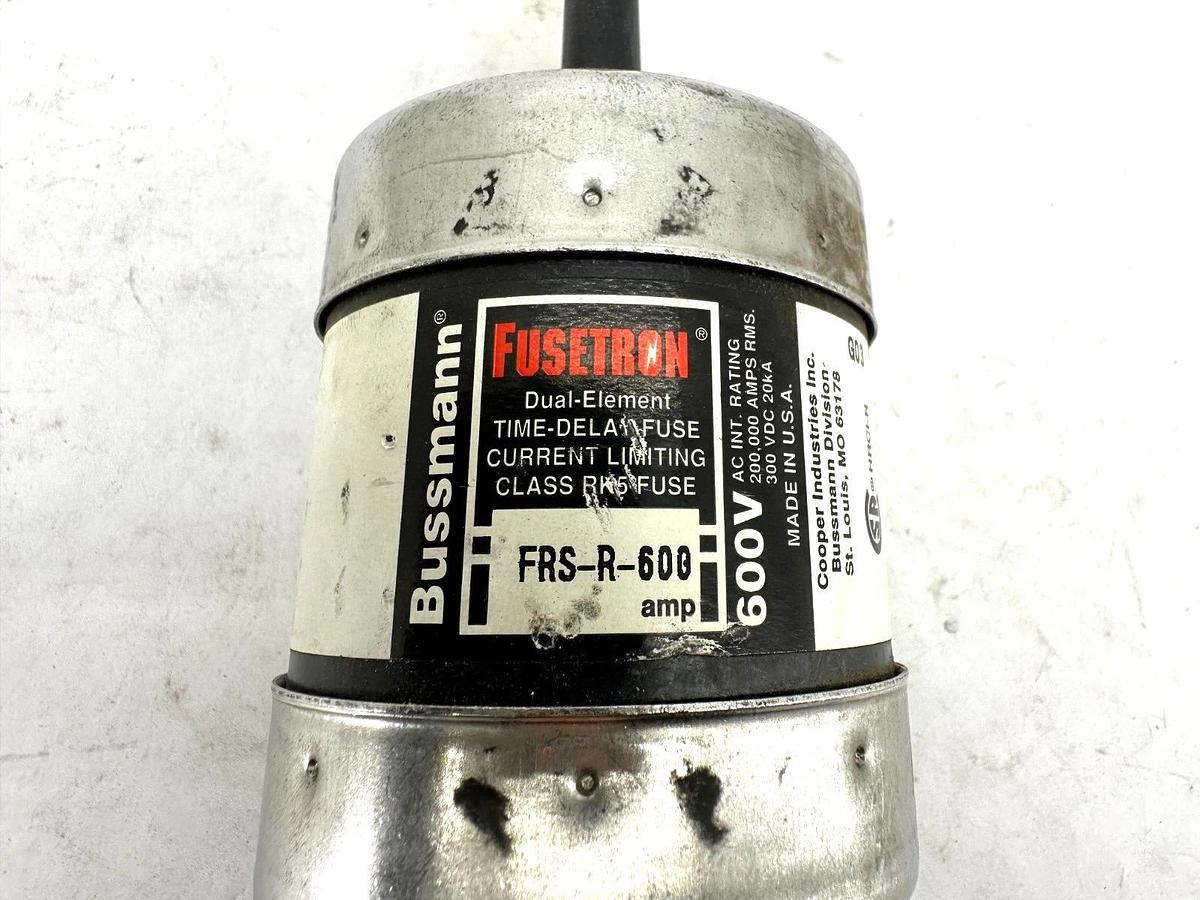 New Bussmann FRS-R-600 Fusetron Time-Delay Fuse Class RK5 600A 600V - No Box