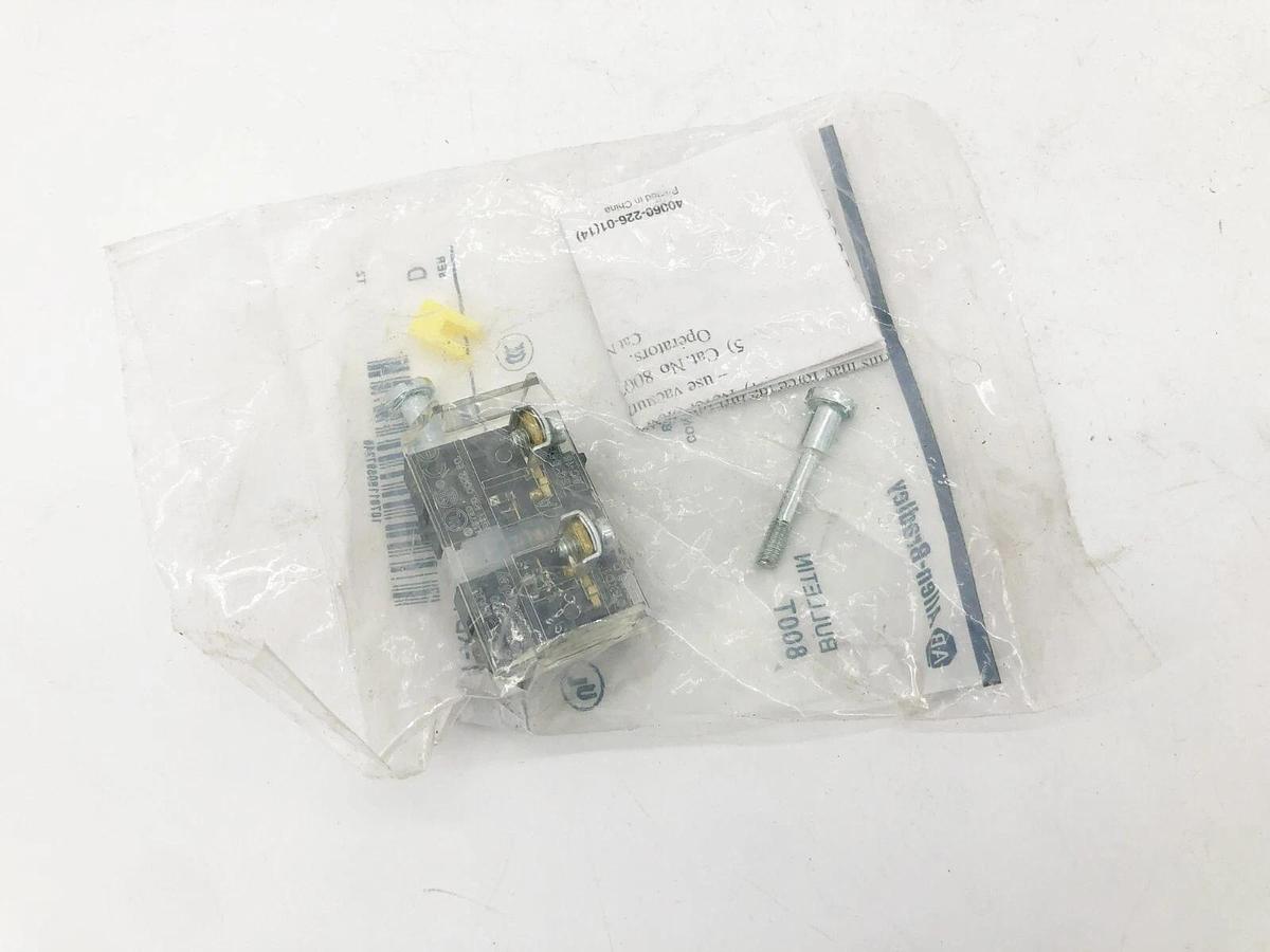 Lot of 2 New Allen Bradley 800T-XD1 Ser. D Contact Blocks - No Box