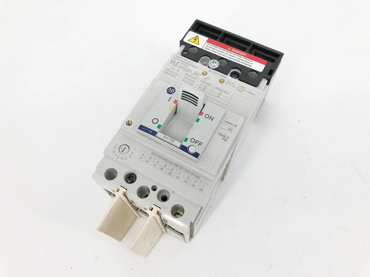New Allen Bradley 140MG-G8P-C15 Circuit Breaker 15A 3P 480V-600Y/347V - No Box