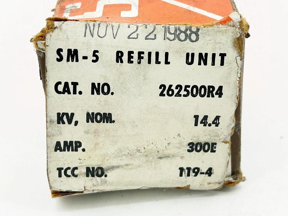 New S&C Electric 262500R4 Slow Speed Fuse Refill 300A 14.4KV