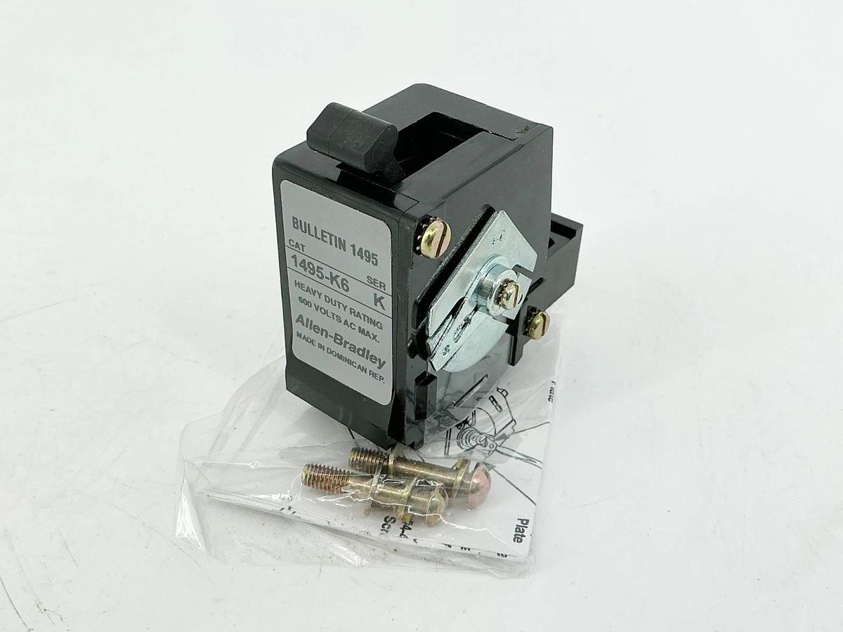 New Allen Bradley 1495-K6 Auxiliary Contact 600V Heavy Duty Rating Ser.K