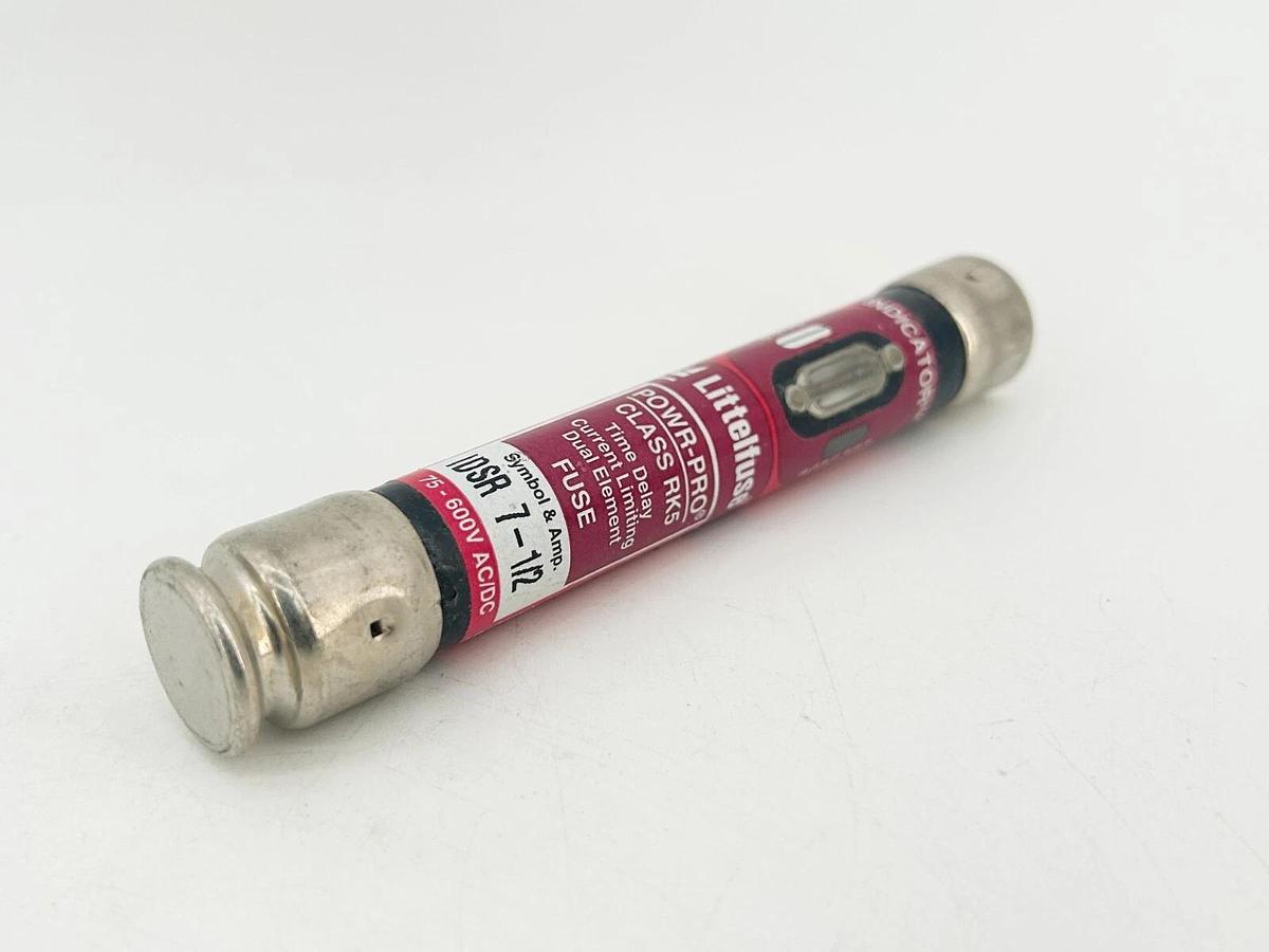 New Littelfuse IDSR-7-1/2 Time Delay Duel Element Fuse 7.5A 600V Class RK5