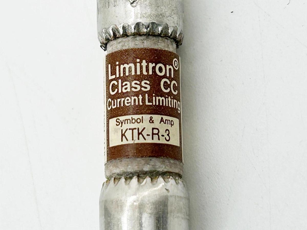 New Lot of 3 Bussmann KTK-R-3 Limitron Fast Acting Fuse 600V 3A Class CC