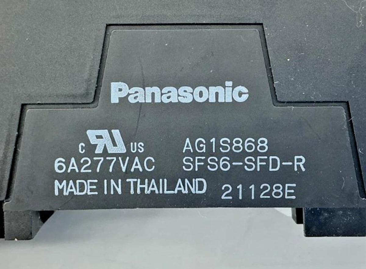 Lot of 2 New Panasonic SFS6-SFD-R Relay Socket DIN Rail 14-Position AG1S868