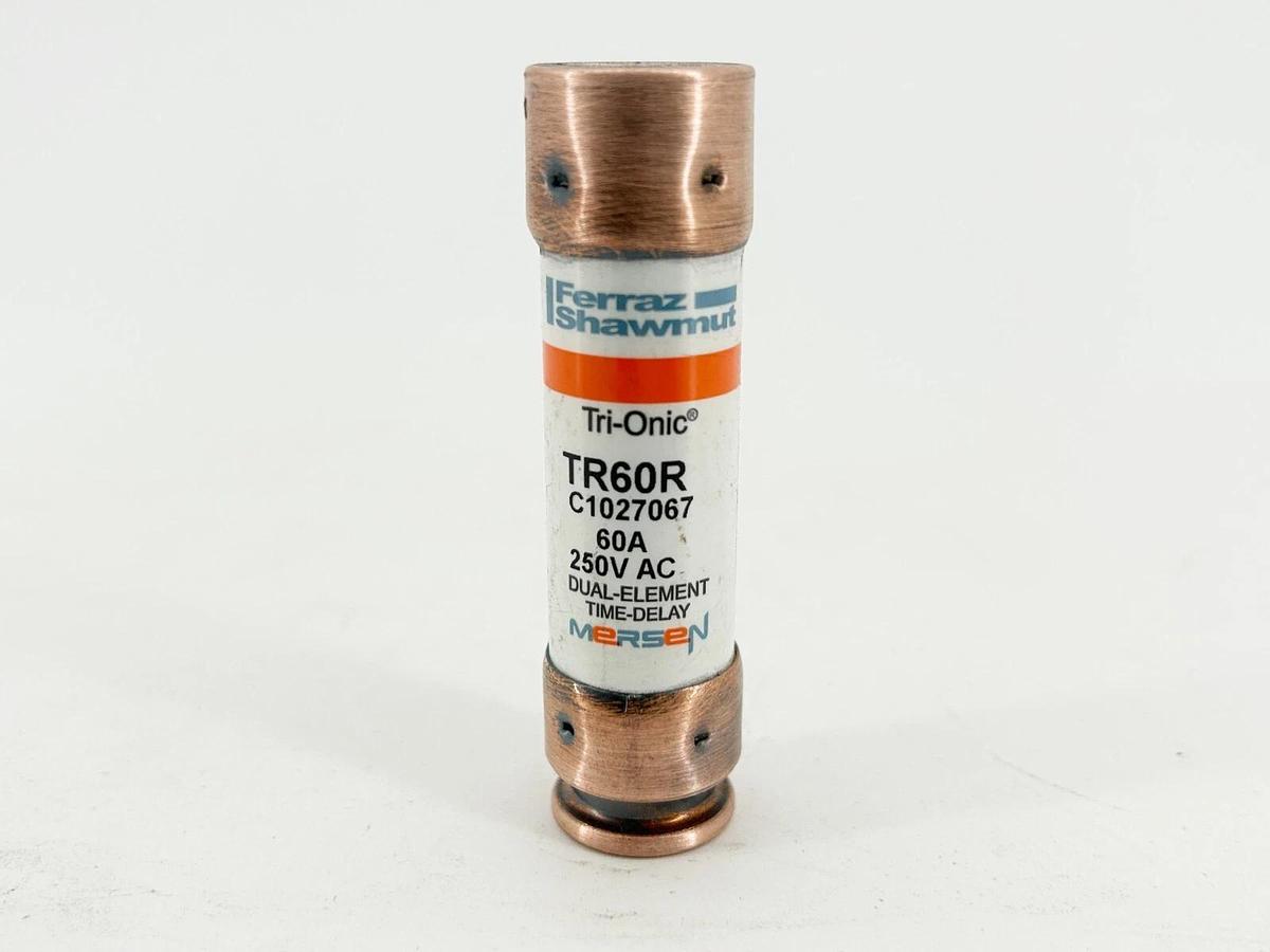 New Lot of 2 Ferraz Shawmut TR60R Dual Element Time Delay Fuse 60A 250V