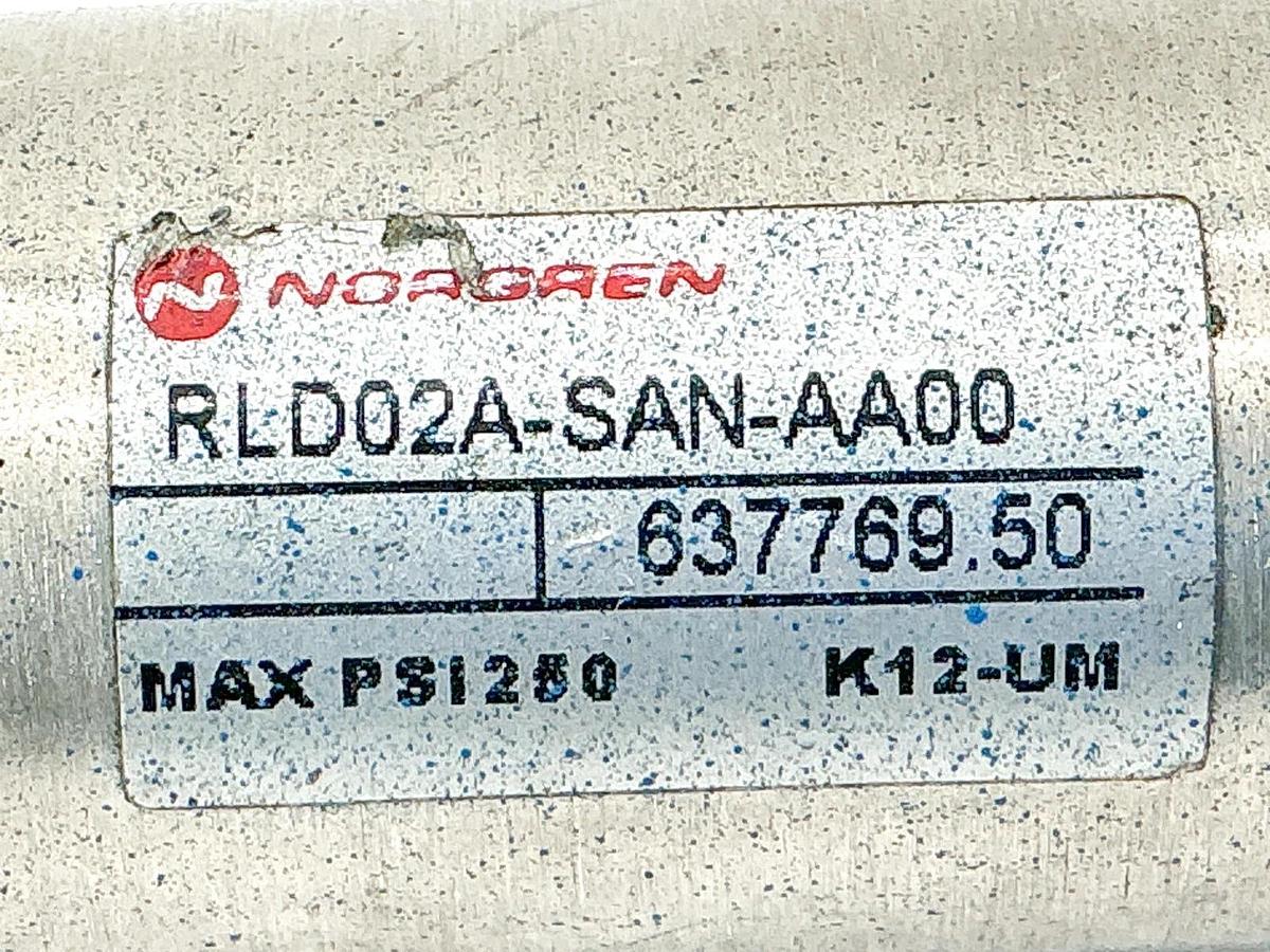 New Norgren RLD02A-SAN-AA00 Pneumatic Cylinder 250PSI - No Box