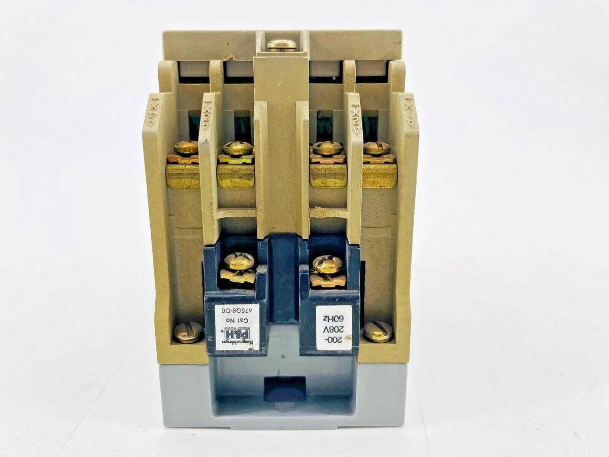 New P&H 479Q60-D12 Control Relay 600V 10A 8P 200-208V Coil 479Q60D12