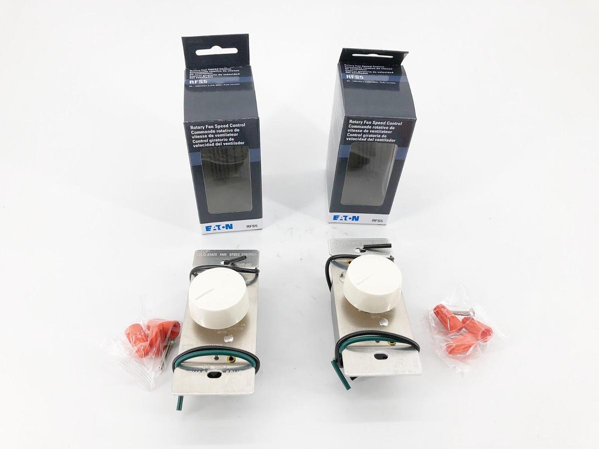 Lot of 2 New Eaton RFS5-A Fan Speed Controllers 5A 120VAC