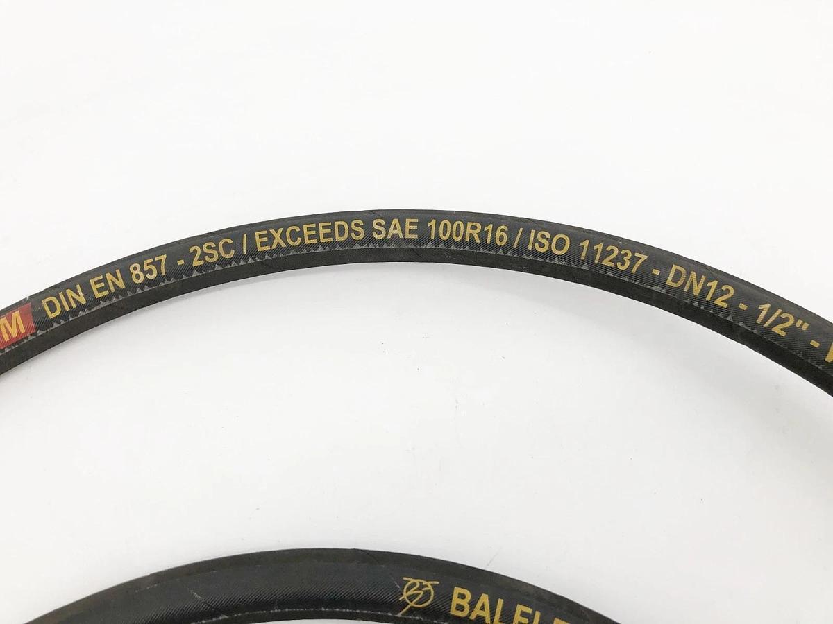 New Balflex DIN EN 857-2SC Hose SAE 100R16 DN12 1/2" 4000psi 98" L - No Box