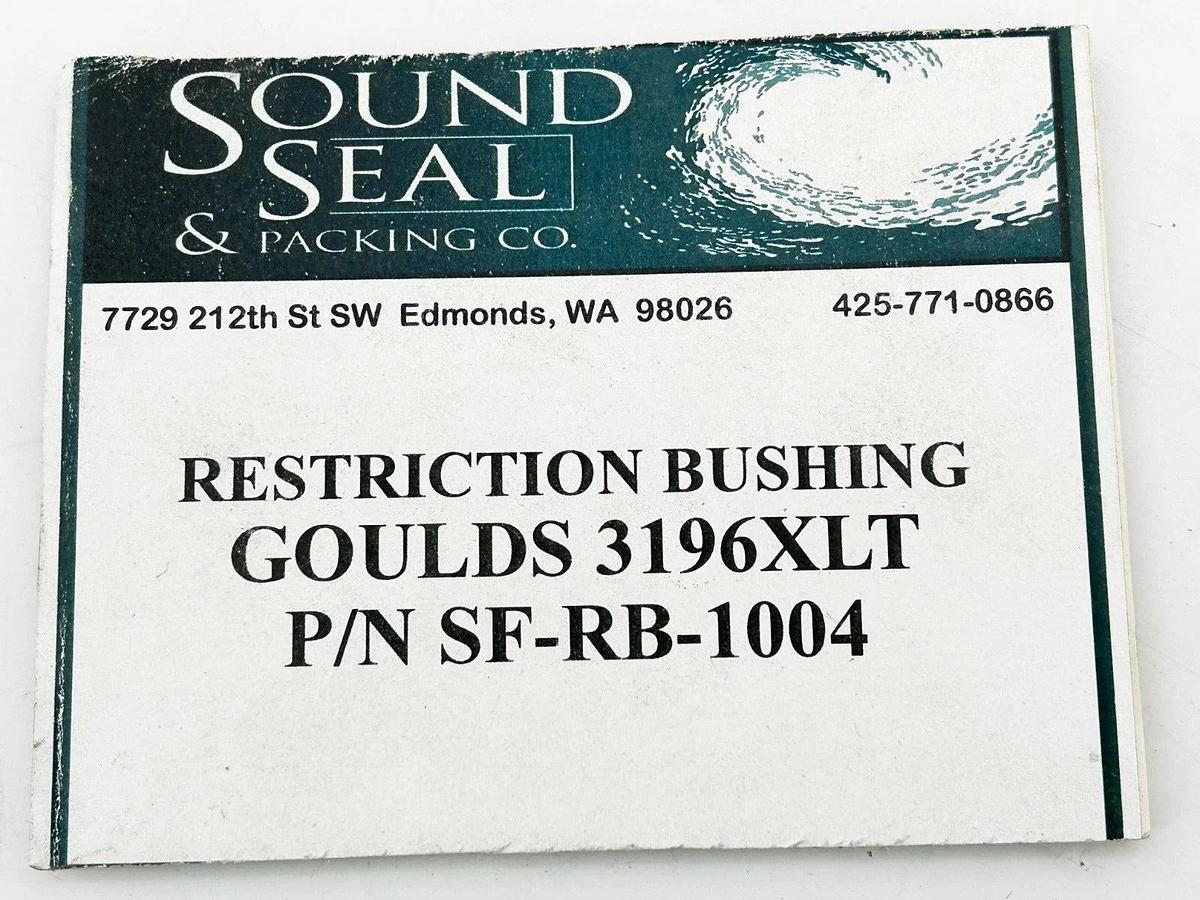 New Sound Seal SF-RB-1004 Bushing 3196 XLT Replacement Part for Gould