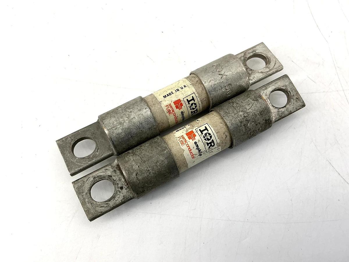 Used Lot of 2 IOR SF60X50 Ampklip Semi-Conductor Fuse 50A