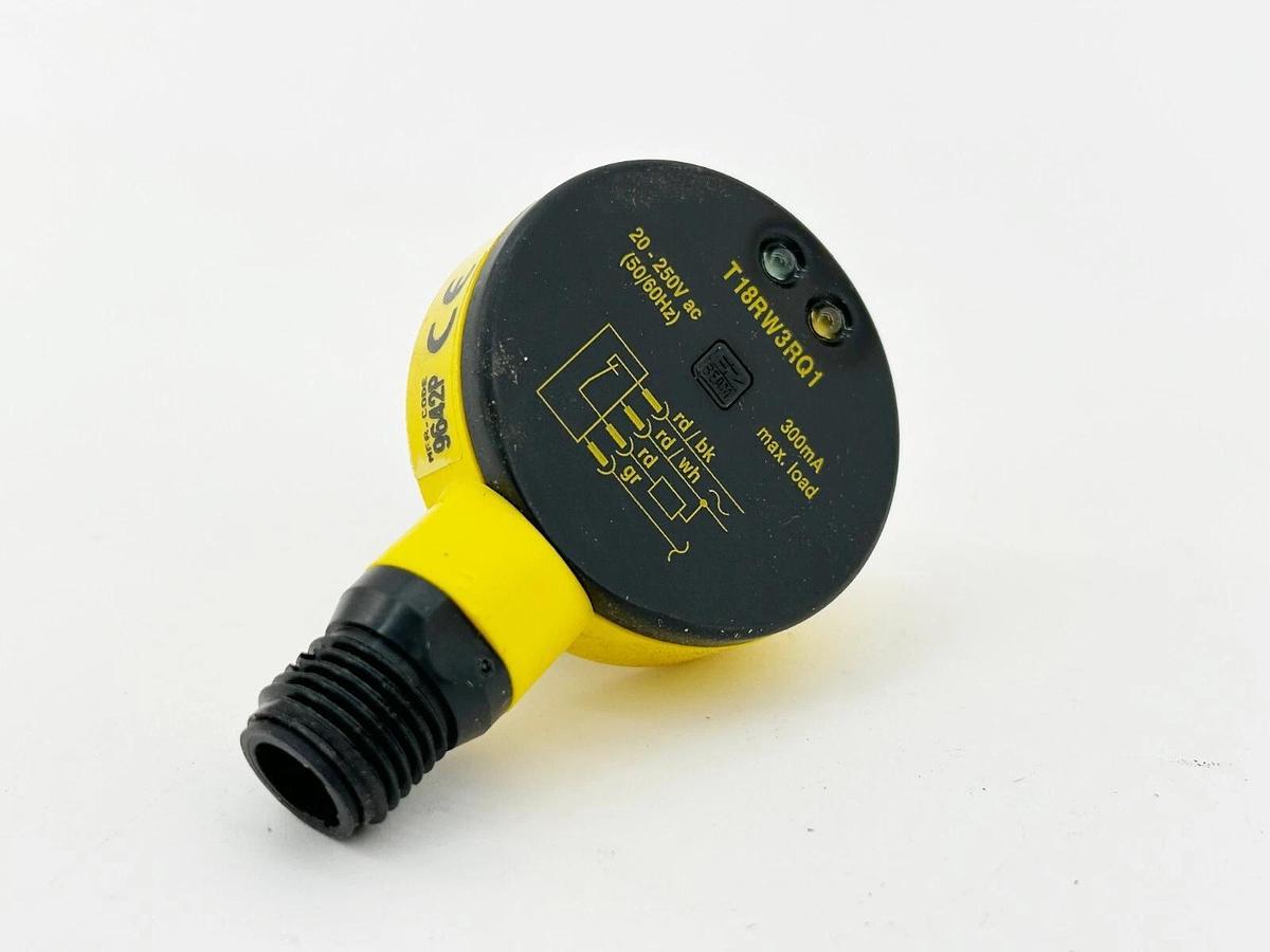 New Banner Engineering T18RW3RQ1 Barrel Mount Sensor EZ Beam 250V 20M Range