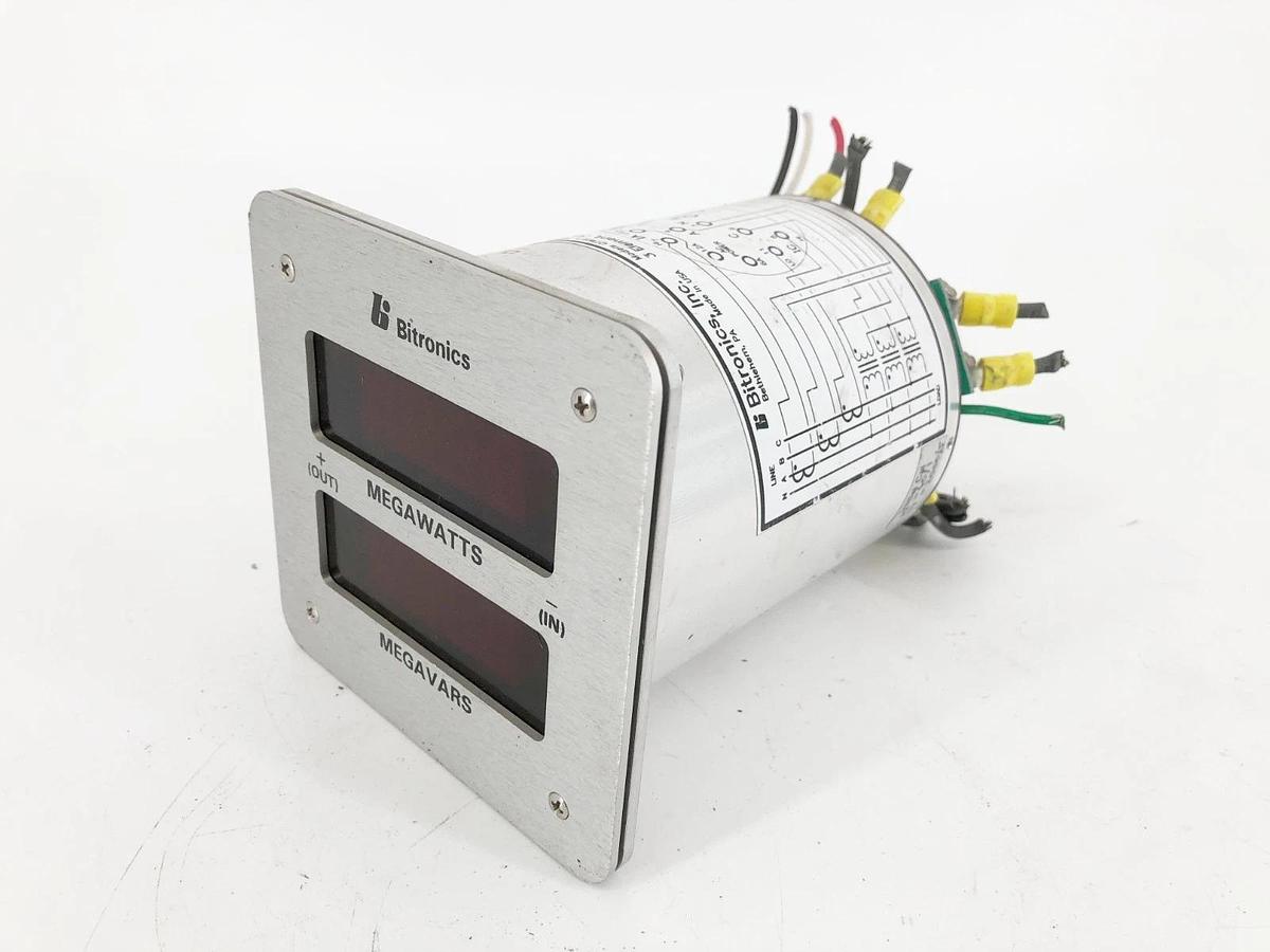 Used Bitronics QTWIE1 Digital Power Meter 115VAC 3 Element 3 Phase 4-Wire