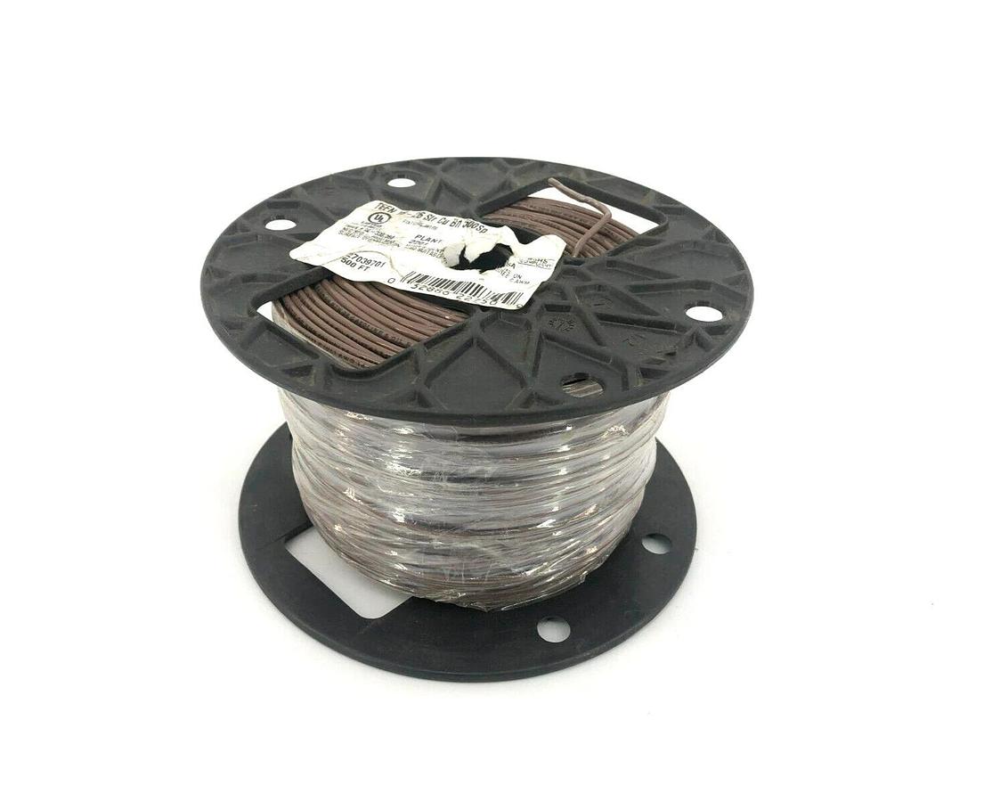 New Southwire TFFN 16-26 Str Cu Bn 500Sp Copper Wire, 600V, Brown, 500Ft Roll
