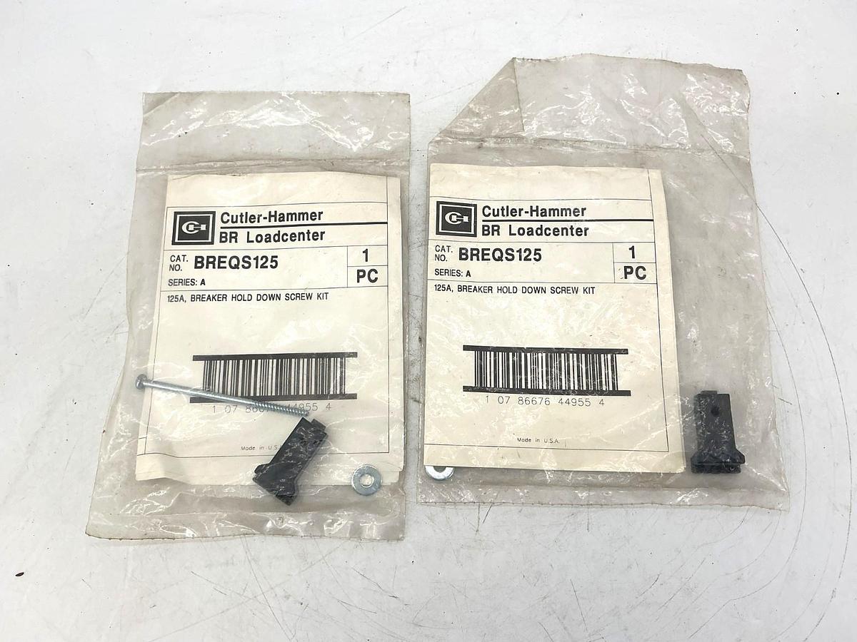 Lot of 2 New Cutler-Hammer BREQS125 Ser A Breaker Hold Down Screw Kit 125A