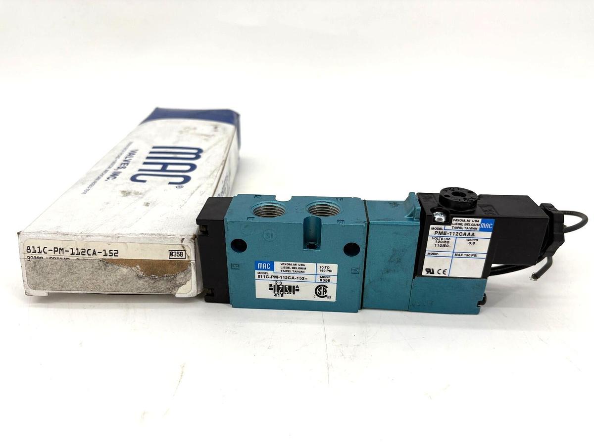 New MAC Valves 811C-PM-112CA-152 Solenoid Valve110/120V Coil