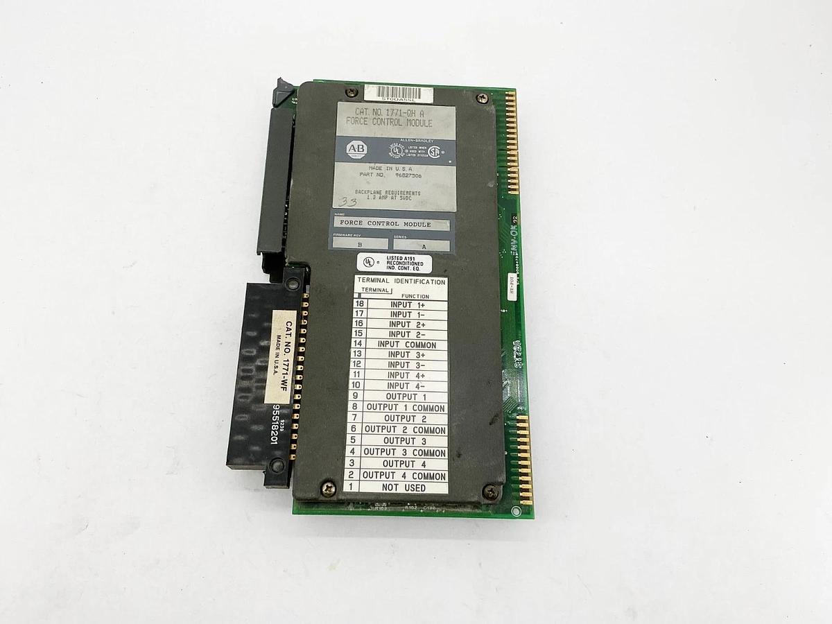 Used Allen Bradley 1771-QH Force Control Module 1.2A 5VCD Firmware Rev.A Ser.A