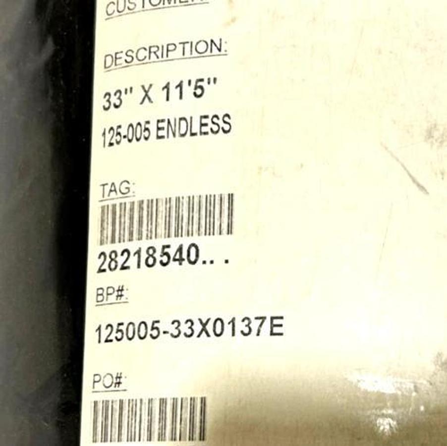 New Belt Power 125-005 Endless Conveyor Belt White 33" x 11' 5" 125005-33X0137E