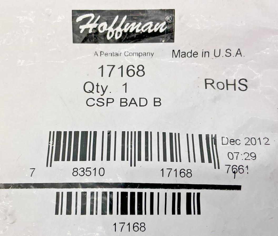 New Hoffman CSP-BAD-B Concept Adapter Bracket 17168 CSPBADB