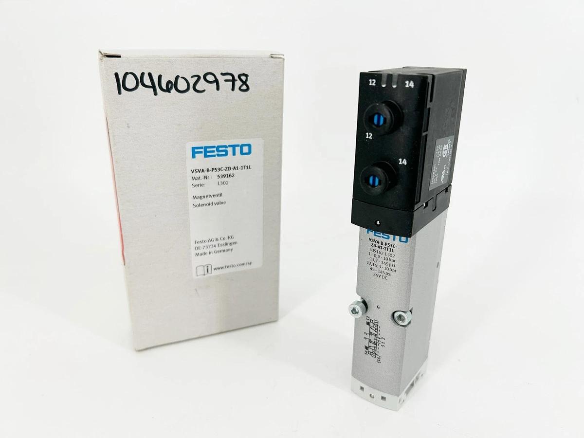 New Festo VSVA-B-P53C-ZD-A1-1T1L Pneumatic Solenoid Valve 24VDC 539162