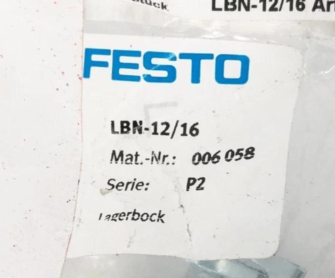 Lot of 2 New Festo LBN-12/16 Clevis Foot Mounting Kits 006058