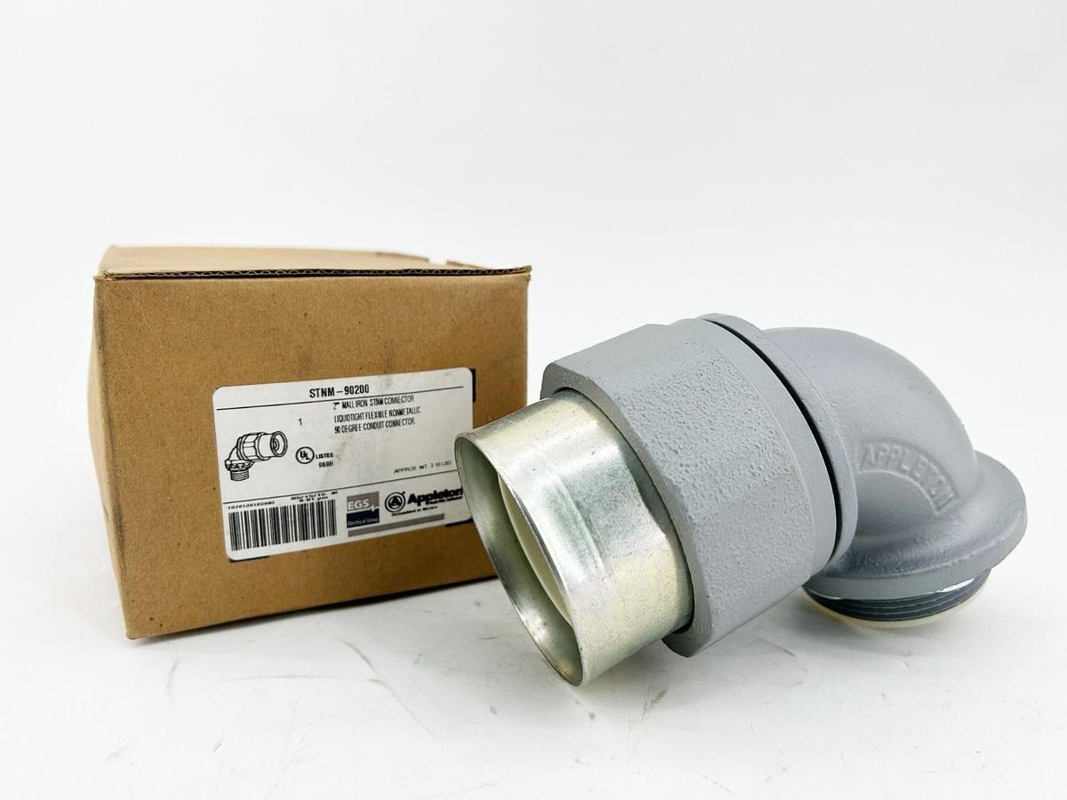 New Appleton STNM-90200 Connector 2" Mall Iron 90 Deg Liquidtight