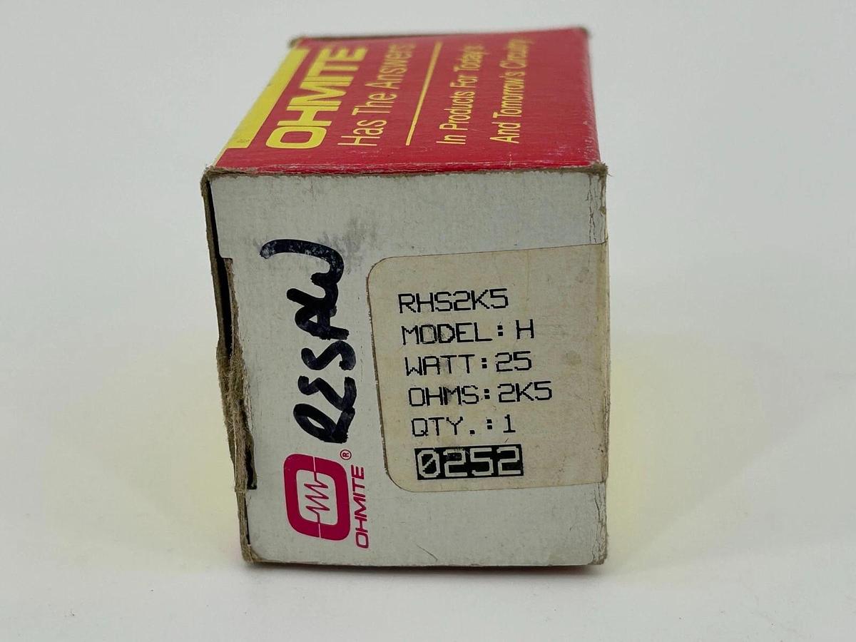 New Ohmite RHS2K5 Rheostat Wirewound Resistor 25W 2.5k Ohms 10% Tolerance