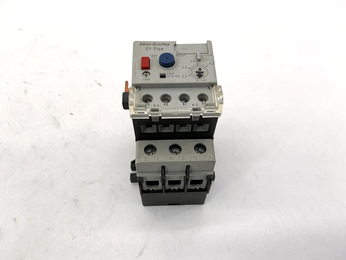 Used Allen Bradley 592-EECC Ser B Overload Relay 1.0-5.0A 3 Phase Missing Reset Cover