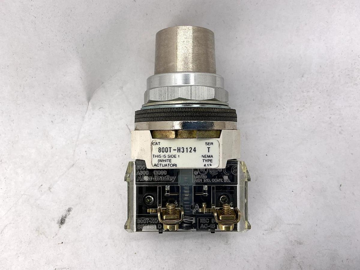 New Allen Bradley 800T-H3124D1 Ser T Selector Switch 2-Position Missing Key
