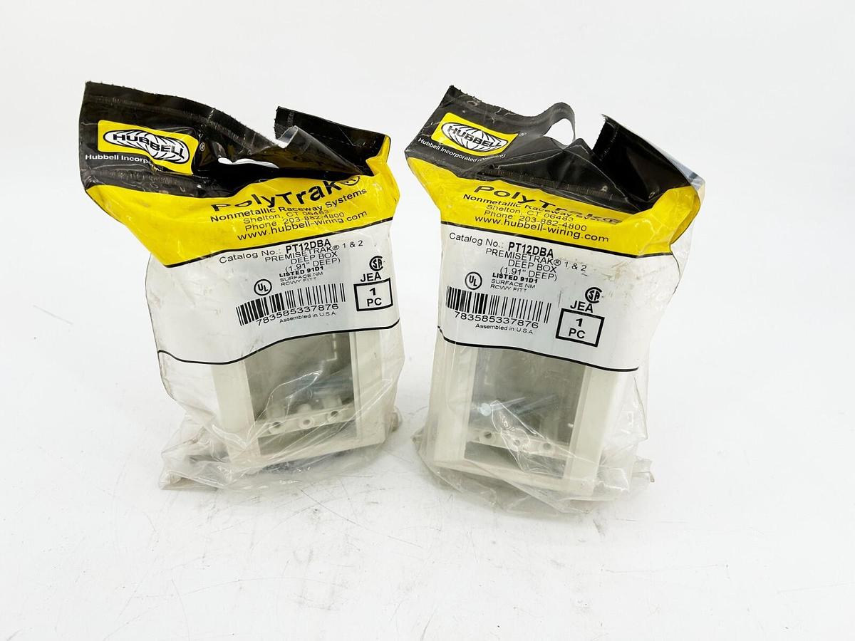 New Lot of 2 Hubbell PT12DBA Deep Box