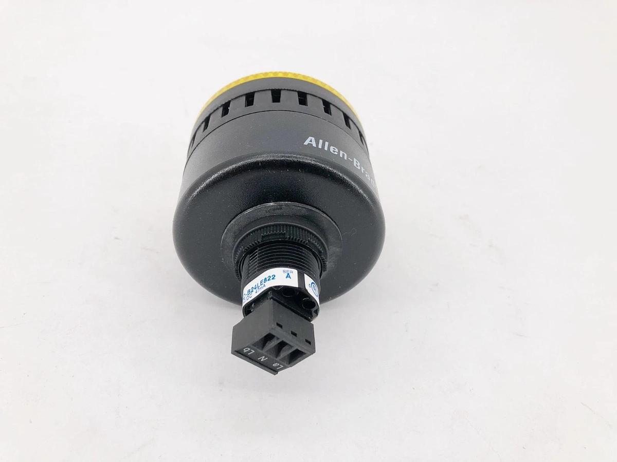 New Allen Bradley 855PC-B24LE822 Ser. A Panel Mount Sounder LED Yellow 24VAC/DC